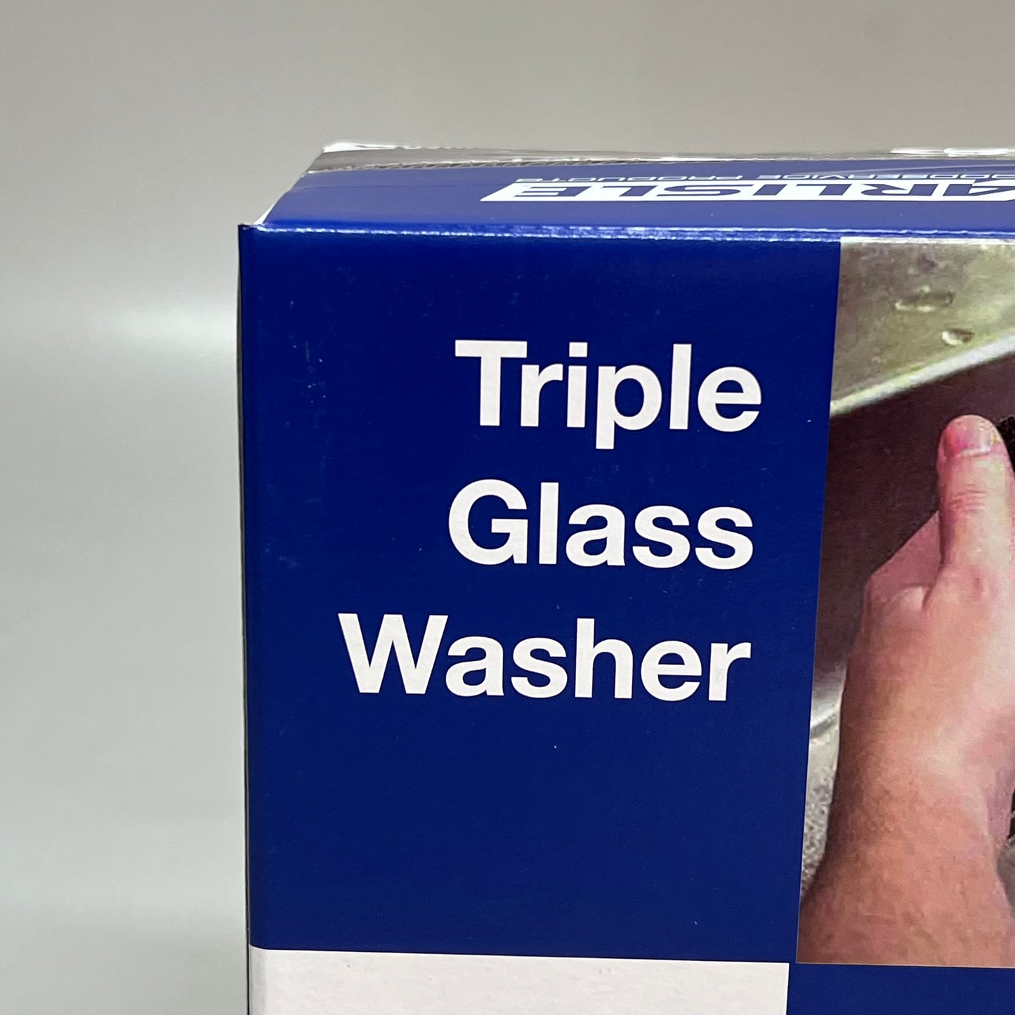 CARLISLE Sparta Heavy Duty Manual Triple Glass Washer 8" Black/White 4046103