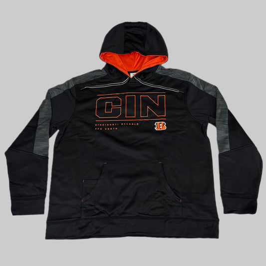NFL Cincinnati Bengals Hoodie AFC North Sweatshirt Pullover SZ XL Black 1802967