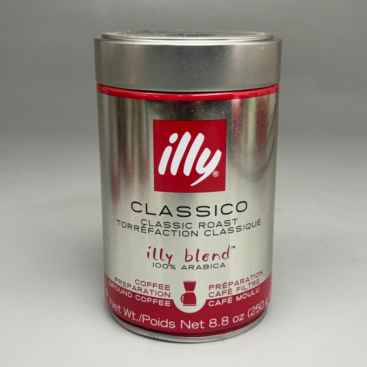 ILLY BLEND Classico Classic Roast Coffee 100% Arabica 8.8oz Exp 4/25