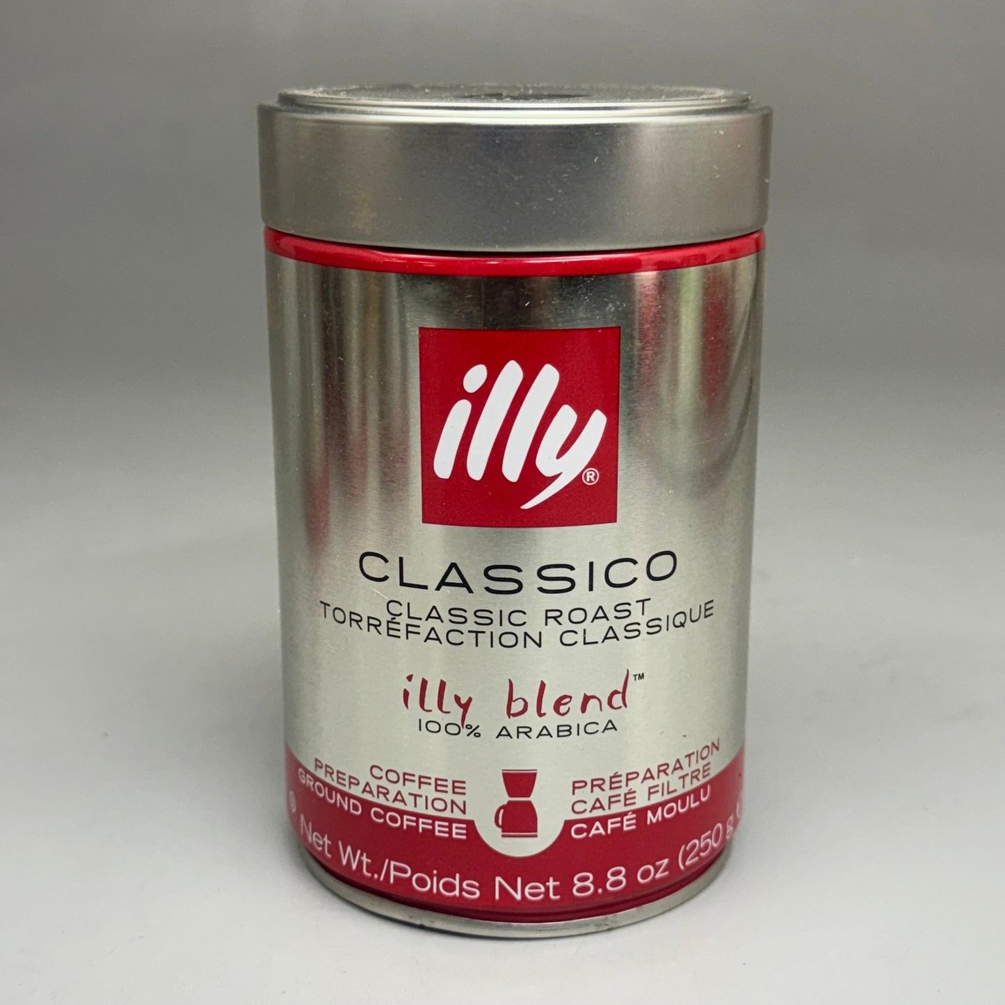 ZA@ ILLY BLEND Classico Classic Roast Coffee (6-PK) 100% Arabica 8.8oz Exp 4/25 E