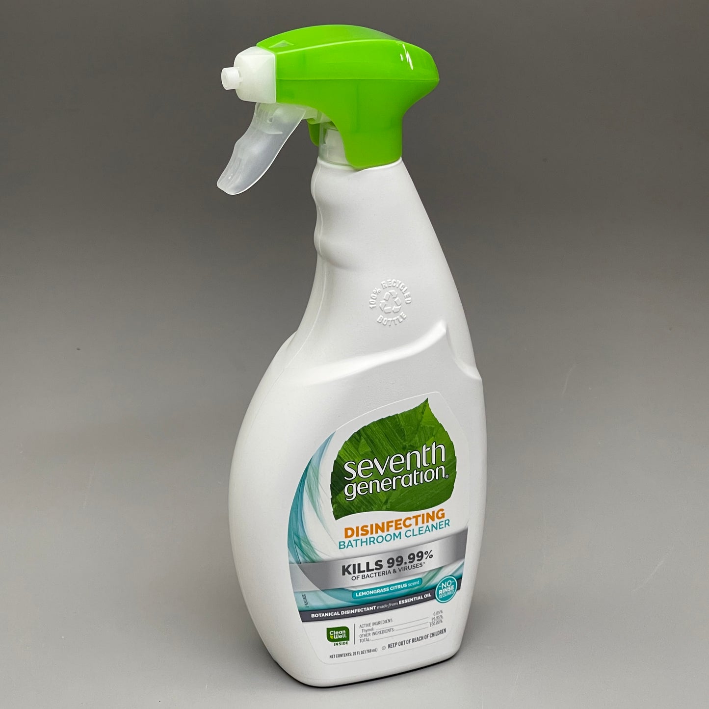 Z@ SEVENTH GENERATION Bathroom Disinfecting Cleaner LemonGrass Citrus Scent 26 fl oz