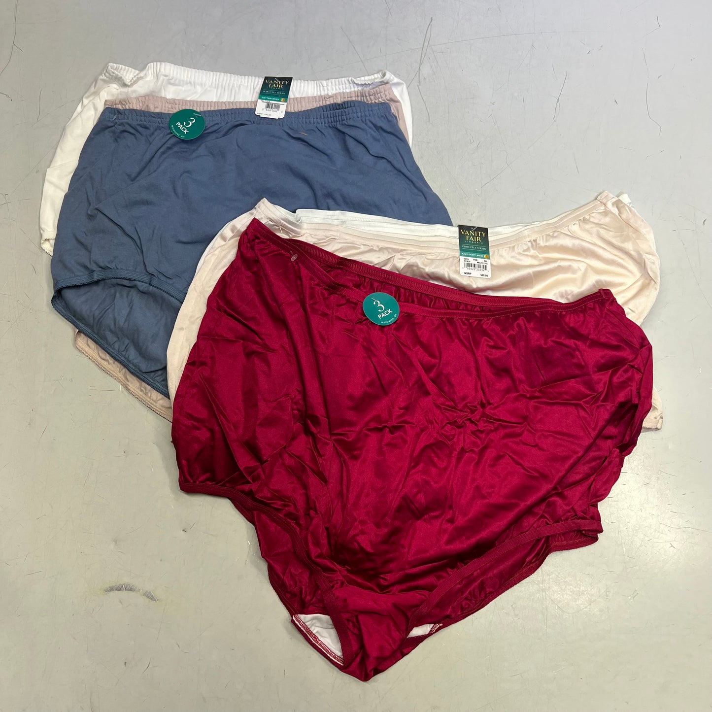 ZA@ VANITIY FAIR Lot of Assorted Underwear Cotton Briefs Women's Variety Sz Multicolor