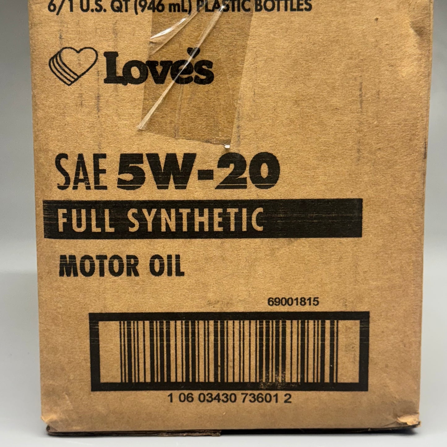 ZA@ LOVES (6 PACK, 6 QUARTS TOTAL) Sae 5W-20 Full Synthetic for Gasoline Engines (New Other)