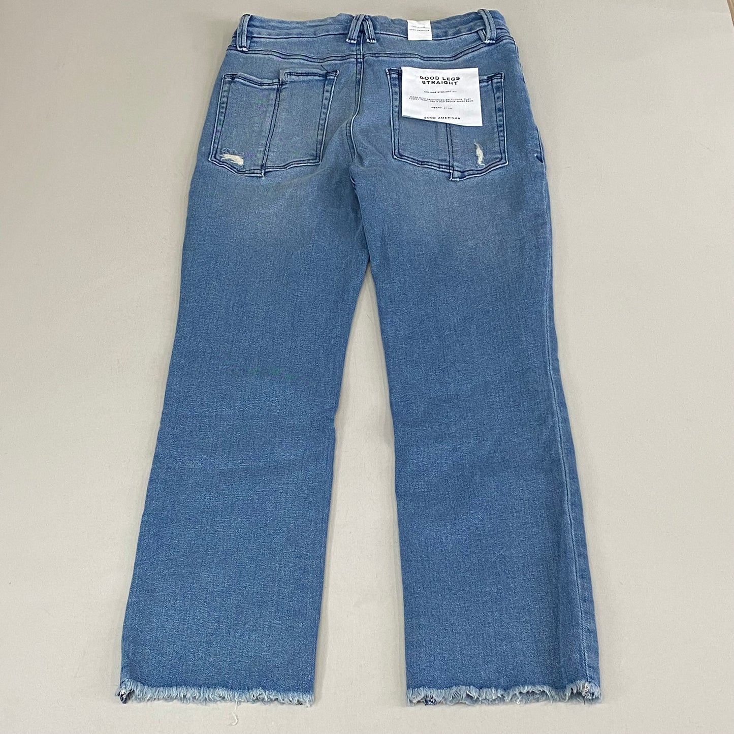 GOOD AMERICAN Good Legs Straight Split Pockets Women's Sz 10 Blue449 GSBP941CET