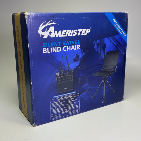 AMERISTEP 360 Silent Blind Chair 21.85" x 8.27" x 25.2" Black PO103401 (New Other, Distressed Box)