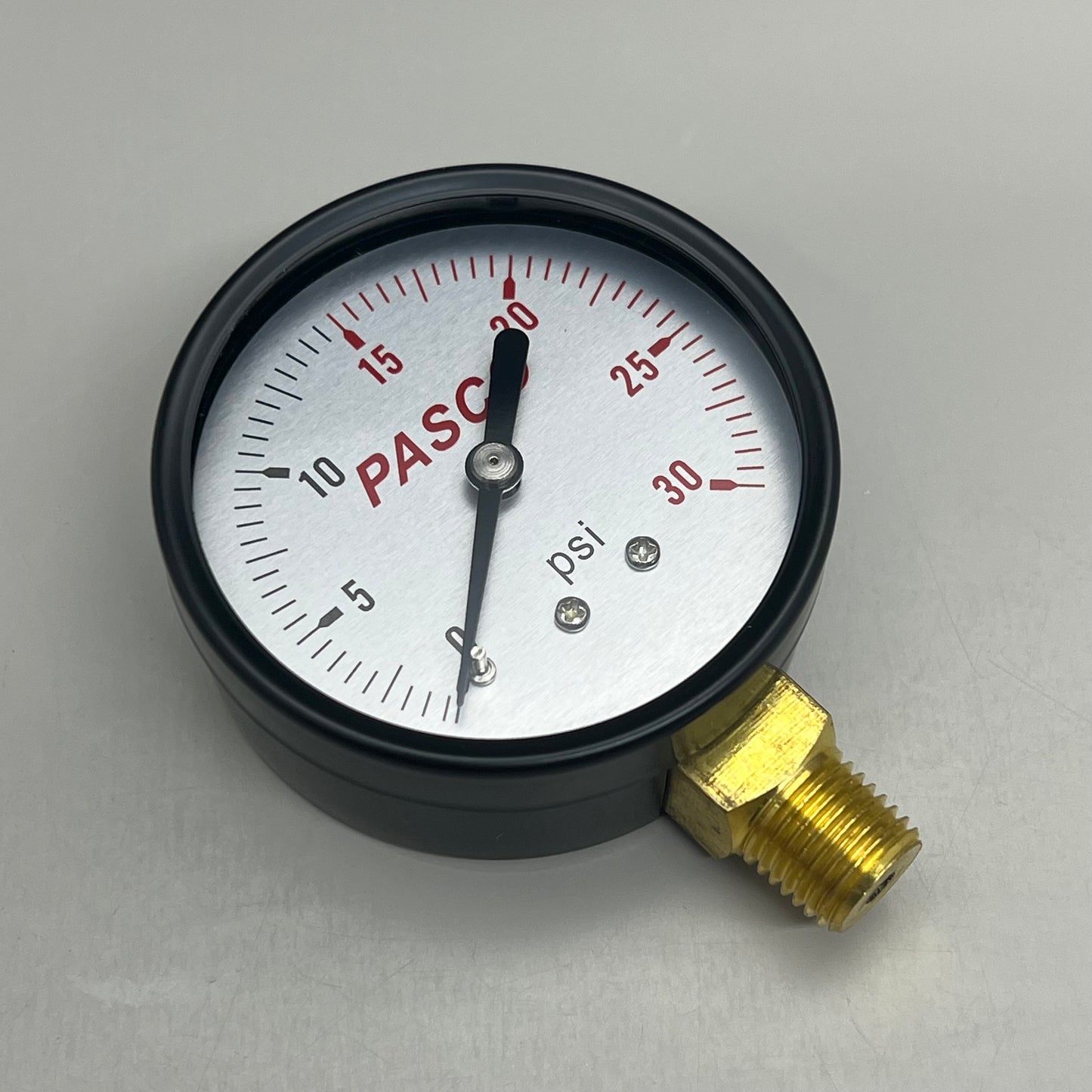 PASCO (2 PACK) General Purpose 2-1/2" Pressure Gauge 1/4" MPT Brass Connection 1739