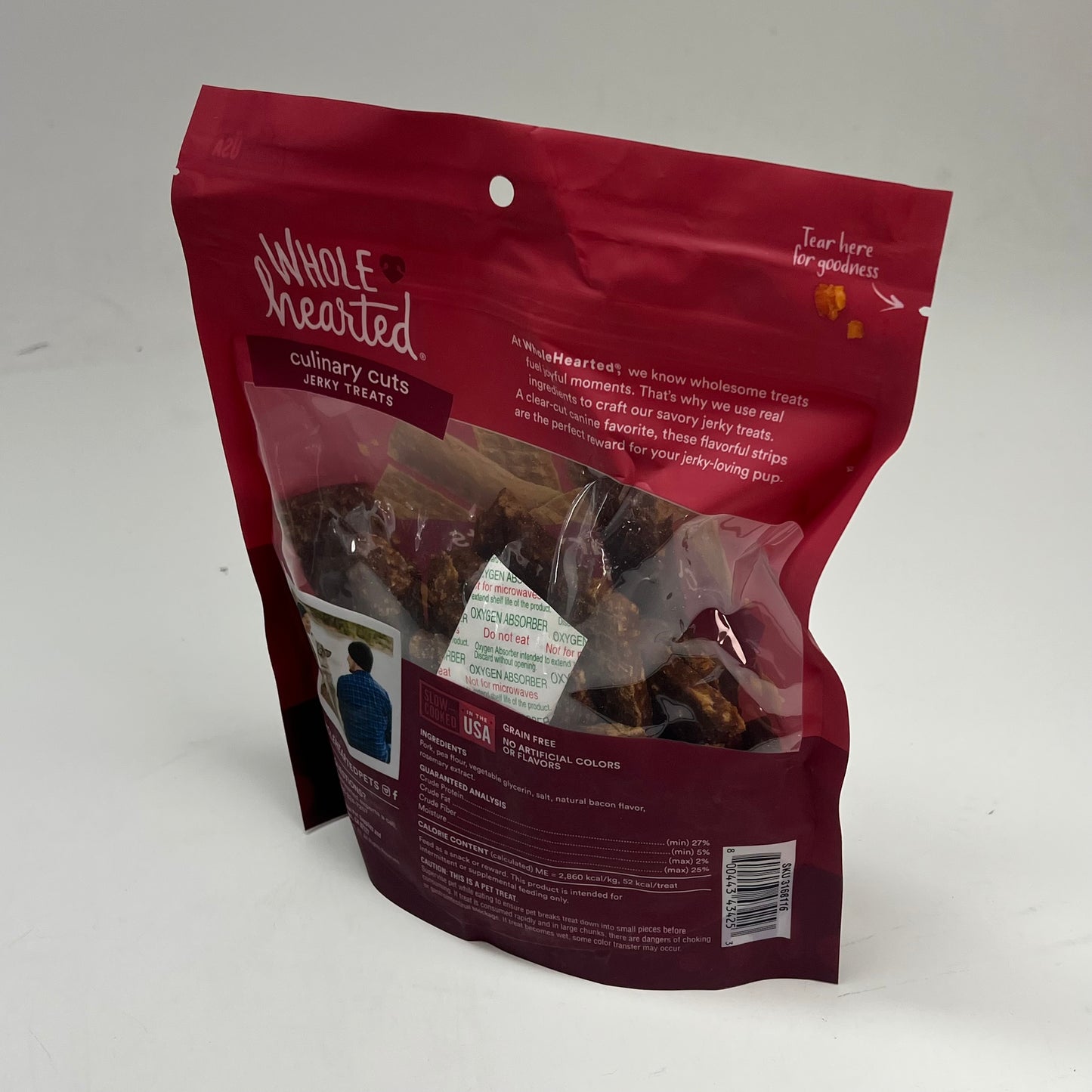 WHOLE HEARTED Culinary Cuts Jerky Treats Thick Cut Bacon Flavor 16 Oz BB 10/27