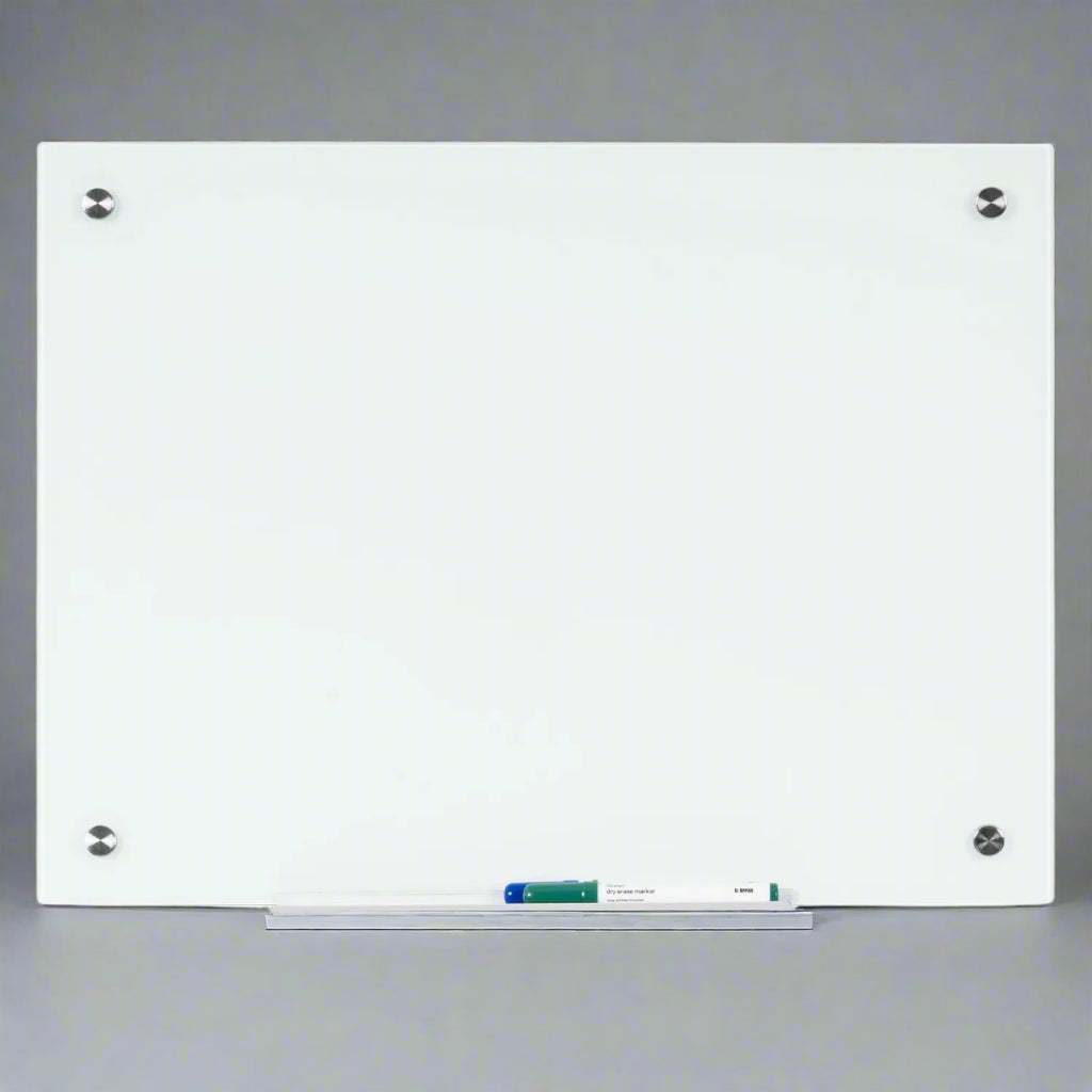 ZA@ BI-SILQUE White Glass Dry Erase Board 36" x 48" BVCGL084407