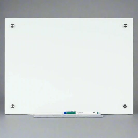 ZA@ BI-SILQUE White Glass Dry Erase Board 36" x 48" BVCGL084407 A