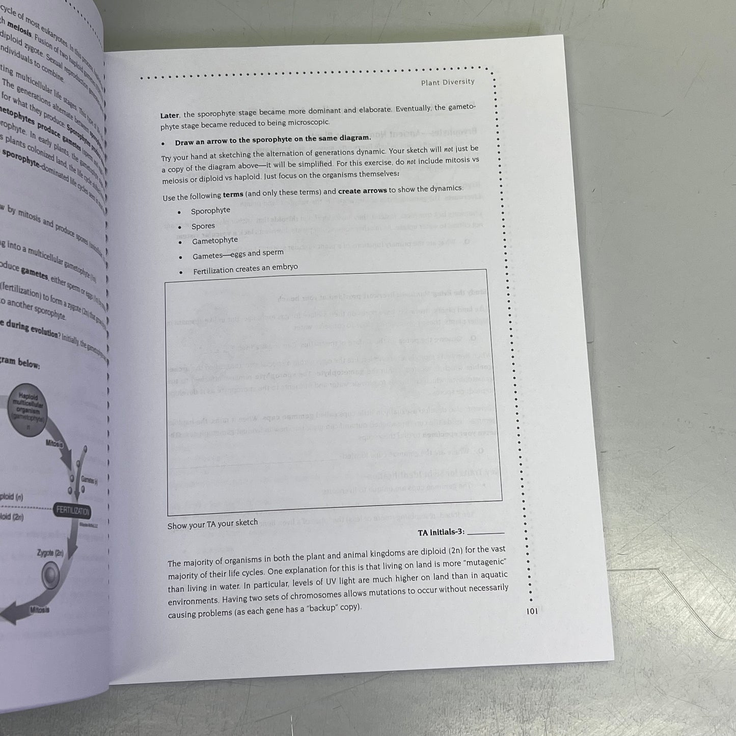 BIOLOGY 106 Organism Biology Spiral Laboratory Manual By Hayden Mcneil 7412-9