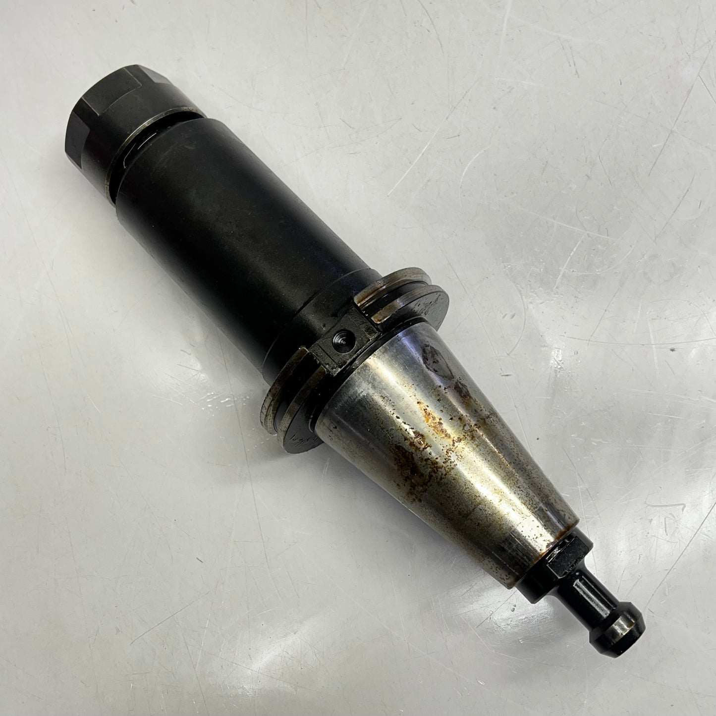 Taper Shank Tool Holder & Pull Stud For CNC Milling Machine  ~1" Hole Dia (Used)