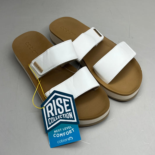 COBIAN Dana Rise Elevated Flatform Style Slide Women's Sz 9 White DNA24-100-09