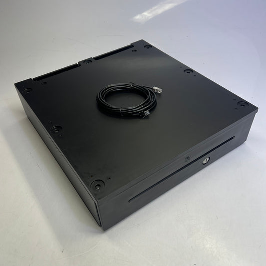 NCR POS Full Cash Drawer 5 Bill 5 Coin 2 Media Slot Black 2181-3205-9090 (As-is)