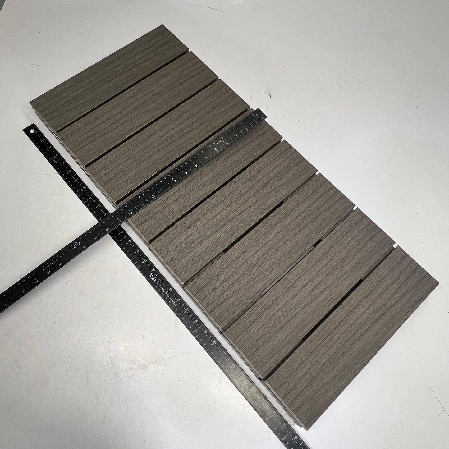 Eco-friendly PVC Synthetic Wood 2 Tier Step Hot Tub Stairs 31" Length Dark Grey