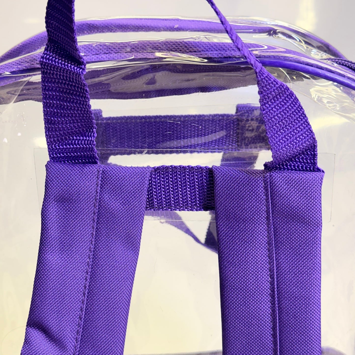 BWAP 17" Clear Plastic Backpack 17" x 12" x 6" Color Purple BP1643
