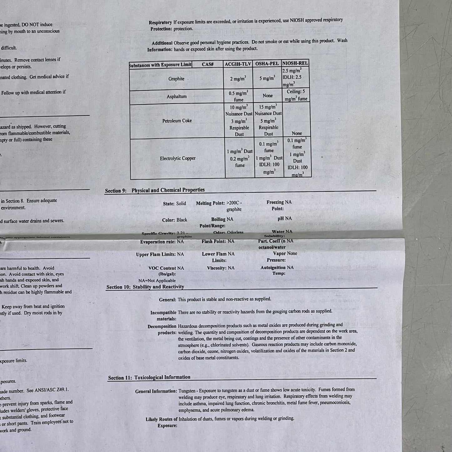 PROFAX (50 PK) Arc Gouging Carbons, 350~450 Amps DC 3/8"x5/32"x12" 00364OG103007