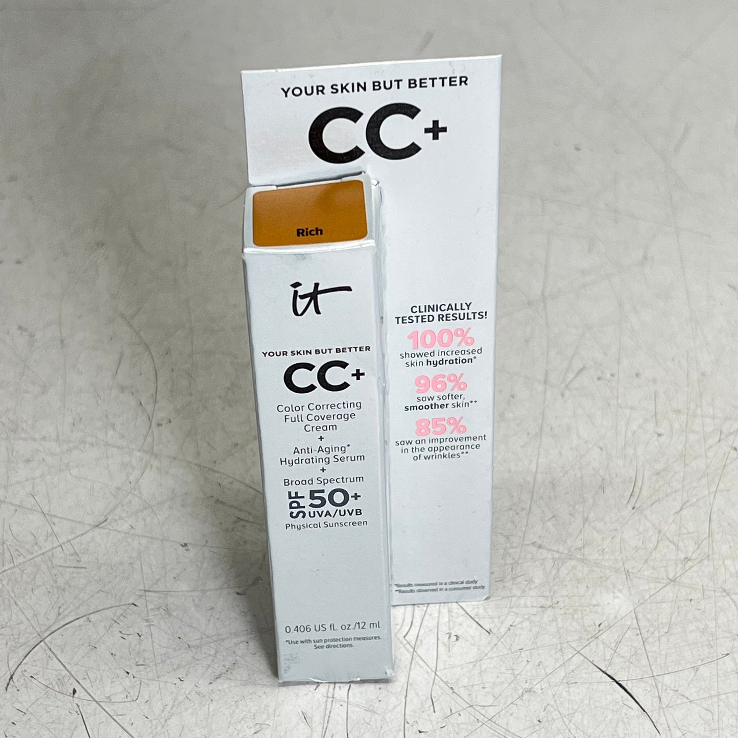 IT COSMETICS Cc+ Cream Full Coverage Correcting Foundation W/ Spf 50+.406oz Rich