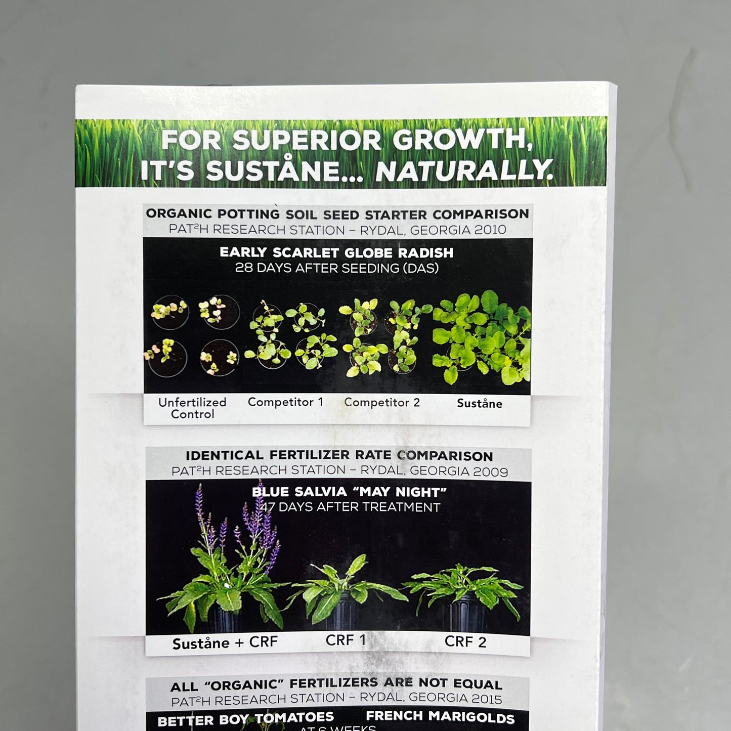 SUSTANE NATURALLY Professional Grade Natural & Organic Fertilizer 5 Mini Samples