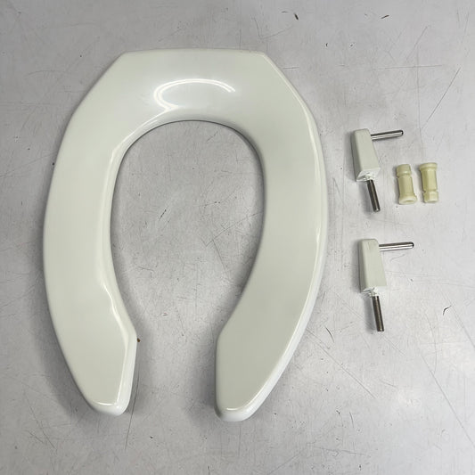 BEMIS Medic-Aid Elongated Toilet Seat Heavy Duty Plastic 2"Lift White 2P892A 000