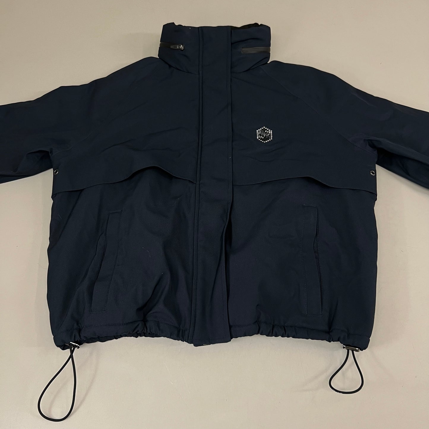 SAMSHIELD Lina Equestrian Winter Coat Waterproof Rain Jacket Women's Sz S Navy Blue