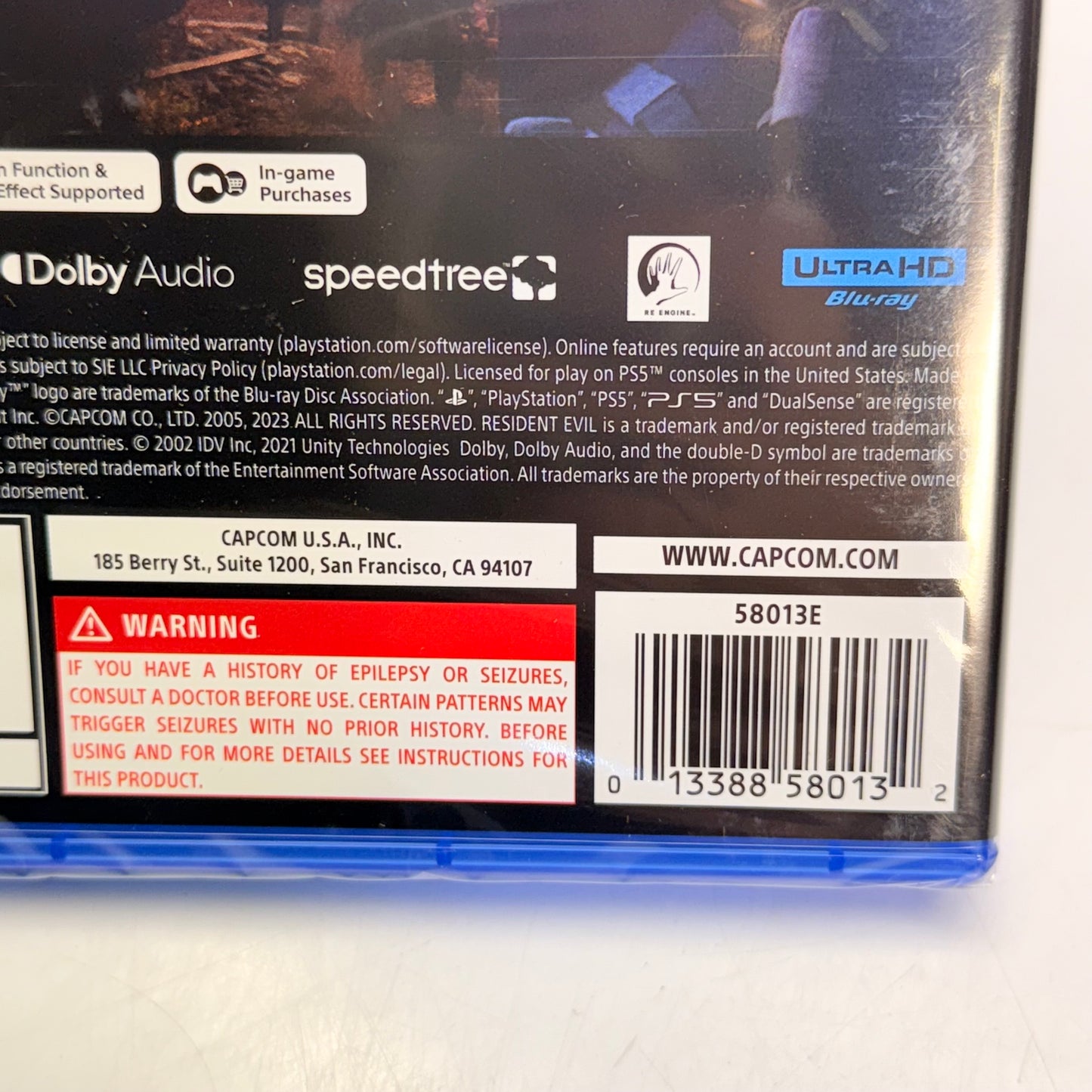 CAPCOM Resident Evil 4 For Play Station 5 1 Player 60GB Minimun 58013E