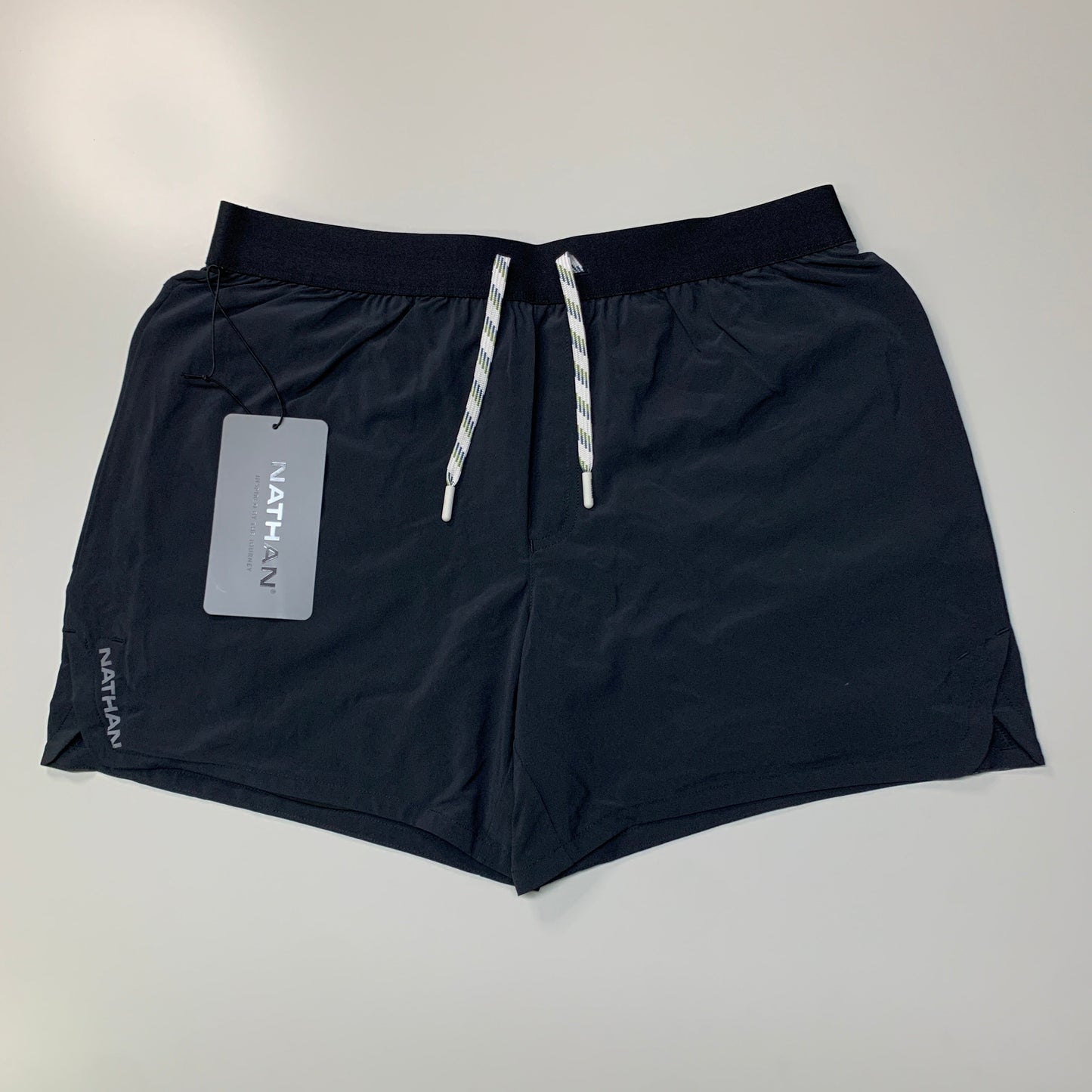 NATHAN Front Runner Shorts 5" Inseam Men's Black Size S NS70100-00001-S