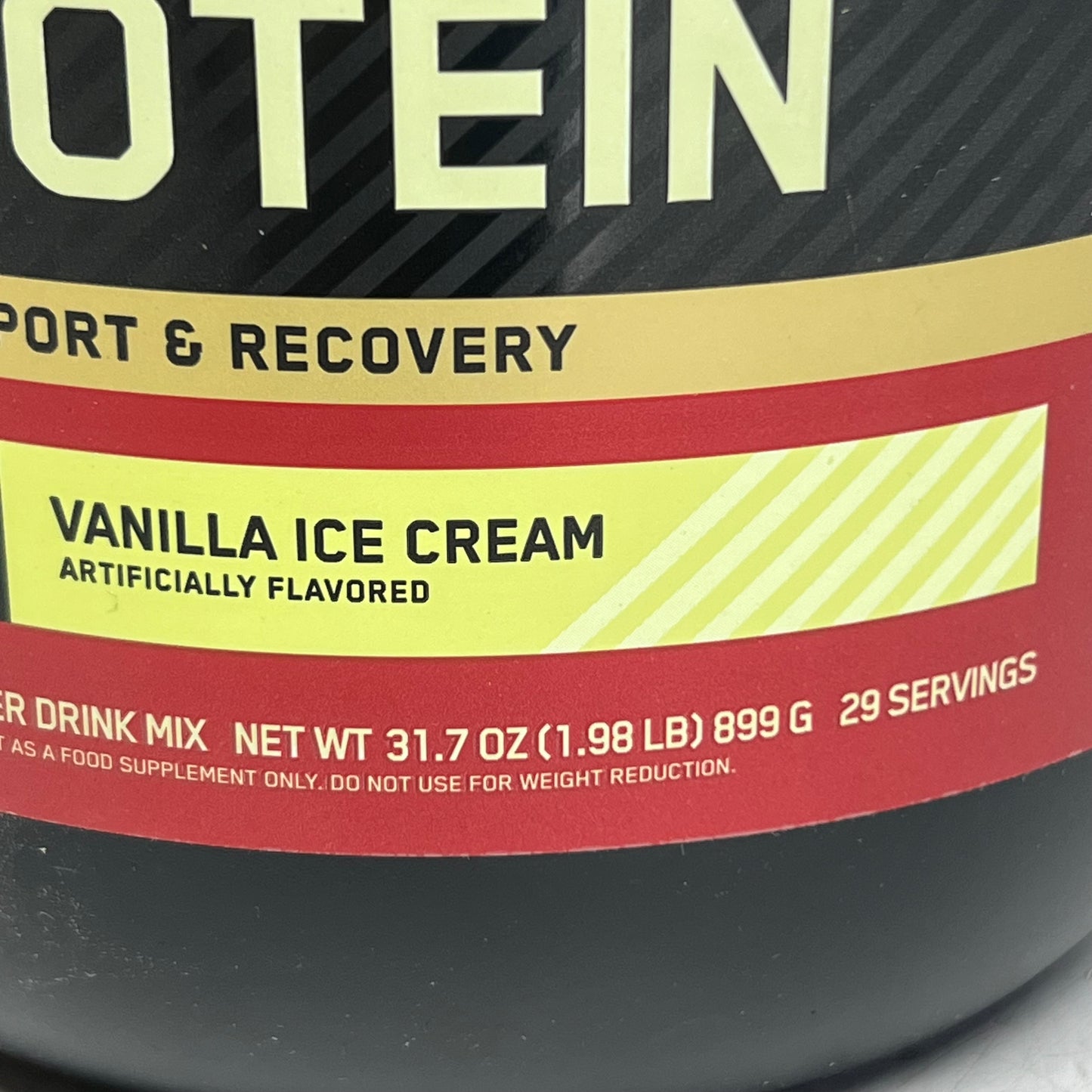 OPTIMUM NUTRITION Gold Standard 100% Whey Protein Powder Vanilla Ice Cream 31.7 oz - 29 Servings BB 05/27