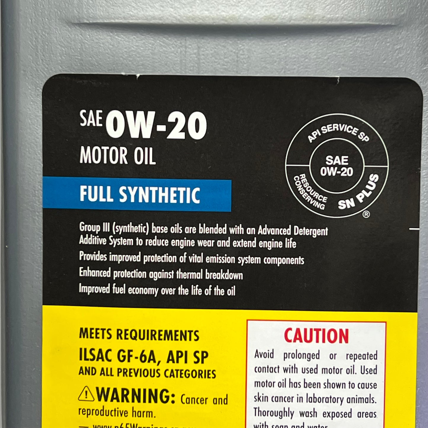ZA@ LOVE'S (6 PACK, 1 QUART EACH) Motor Oil SAE 0W-20 Full Synthetic