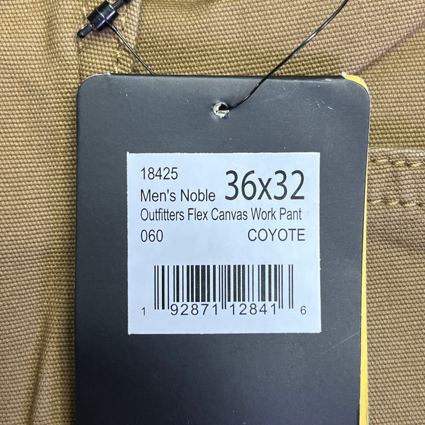 NOBLE OUTFITTERS Flex Stretch Canvas Work Pant Men's Sz 36x32 Coyote 18425