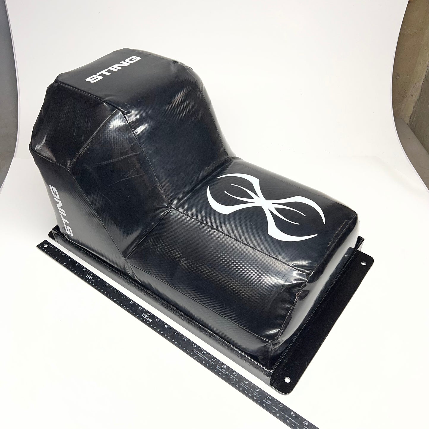 STING Angled Uppercut Fixed Wall Punching Bag High Density 28"x17"x16" Black