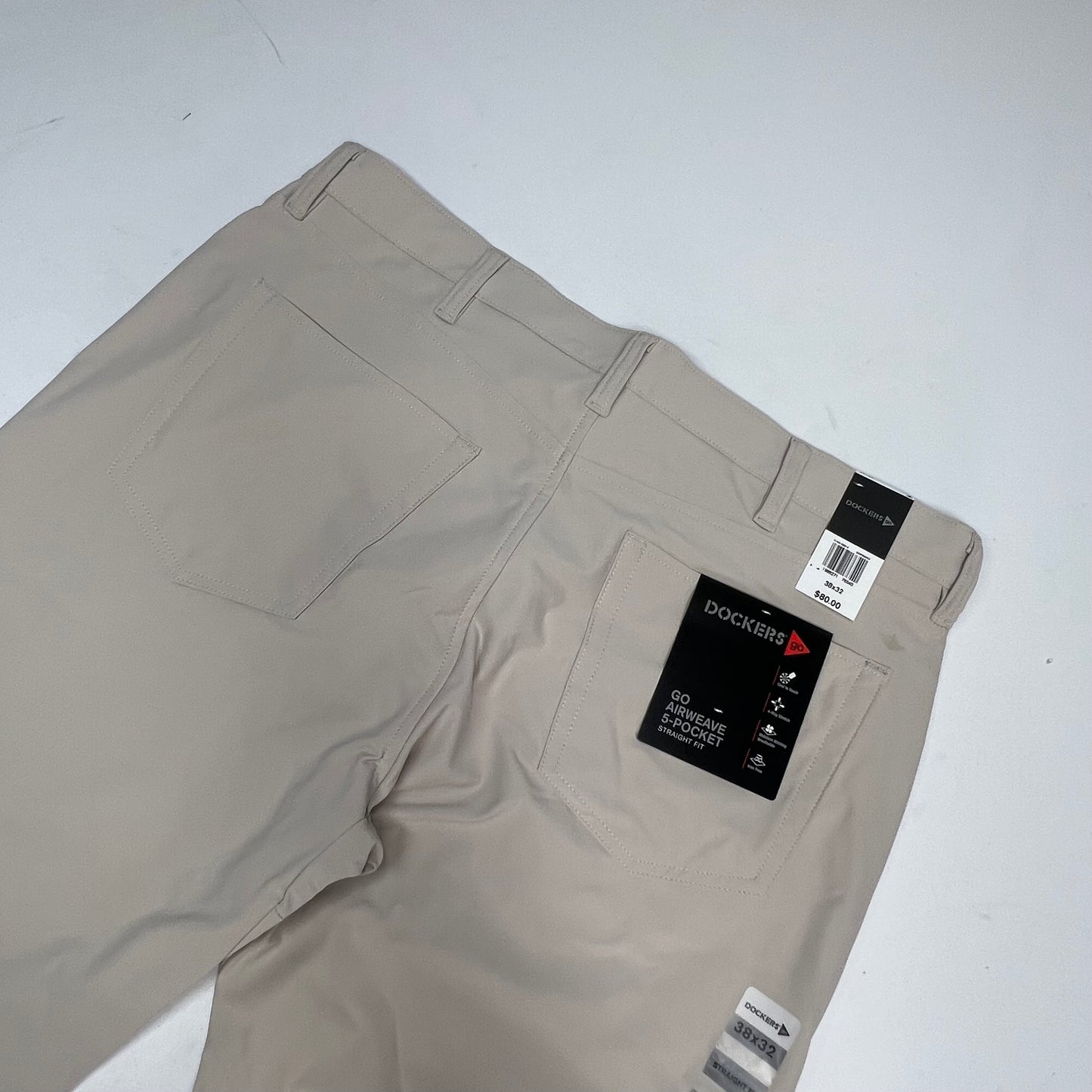 DOCKERS Go Airweave 5-pocket Straight Fit Pant Men's Sz 38x32 Khaki 003H80003