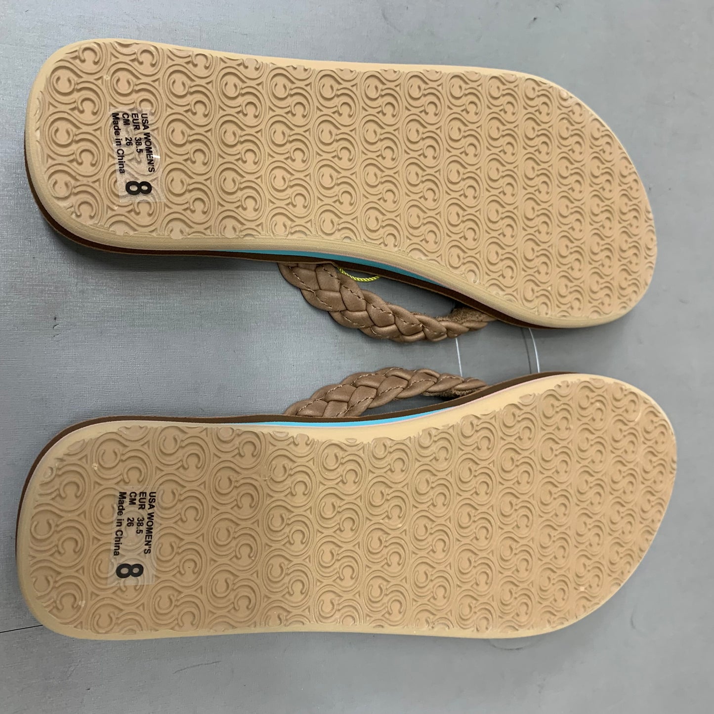 COBIAN Braided Pacifica Sandals Women's SZ 8, EU 41 TAN BBP23-230-8