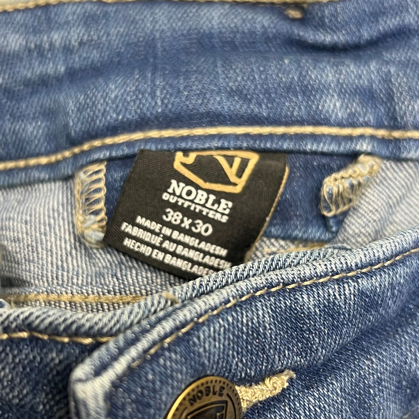 NOBLE OUTFITTERS Flex Denim 5-Pocket Work Pant Men's Sz 38x30 Stonewash 18458