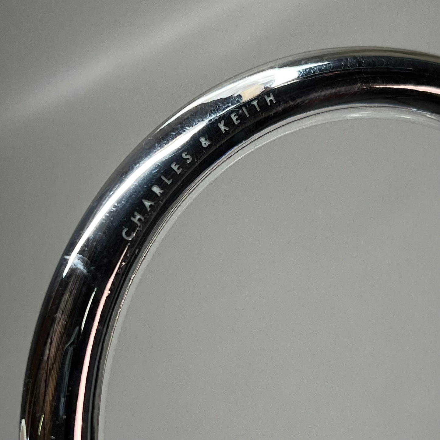 CHARLES & KEITH Rainbow Studded Shoulder Purse Faux Leather 6" x 6" (Pre-Owned)