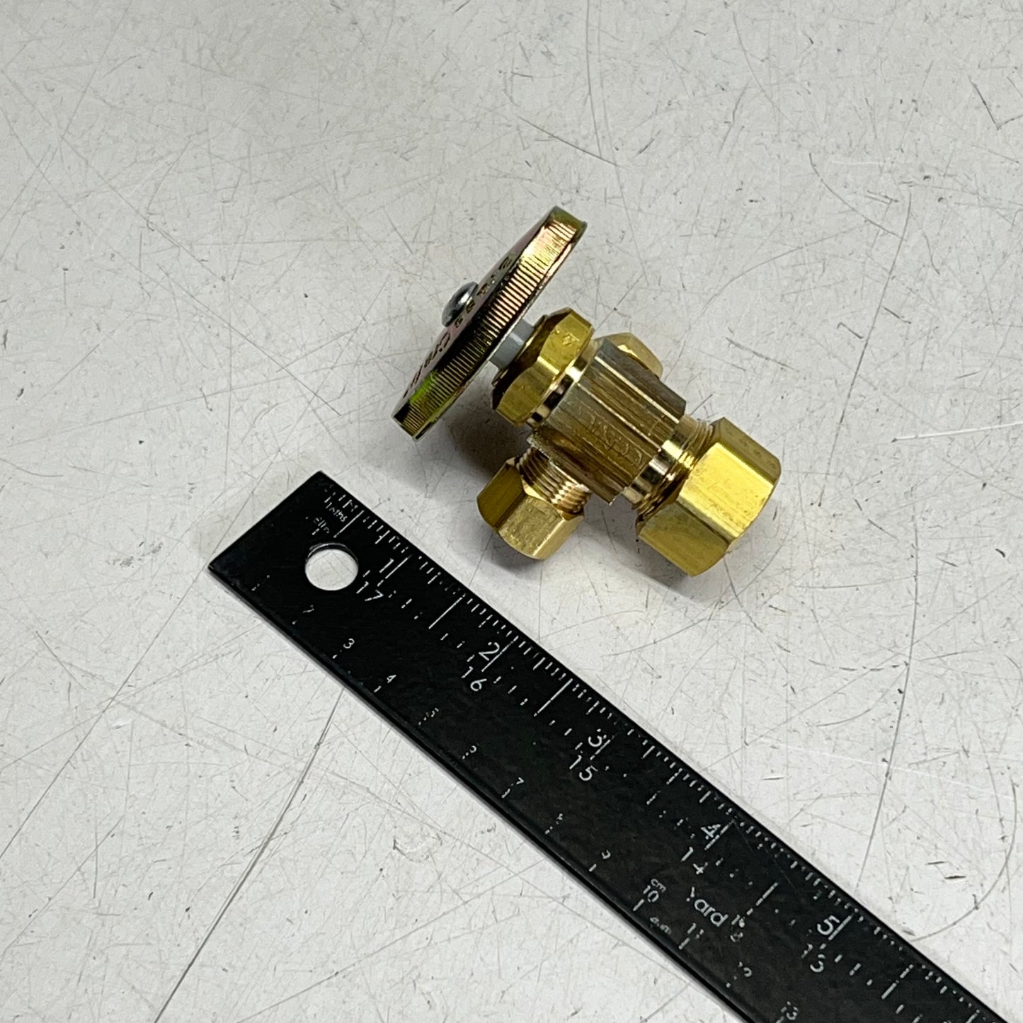 BRASS CRAFT Multi Turn Dual Outlet Valve 1/2" Nom Comp 3/8"OD Comp CR1901LRX| R1