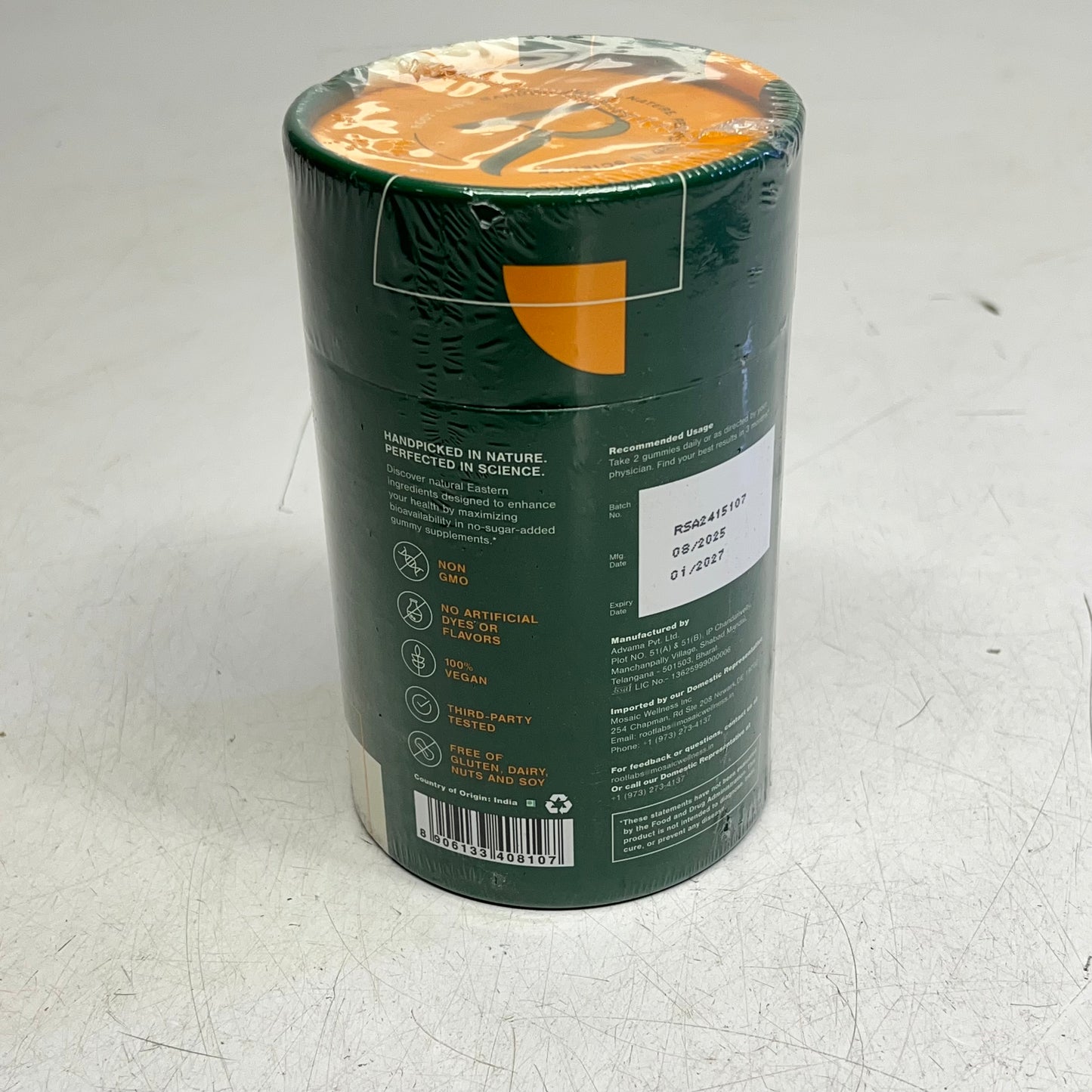 ROOT LABS (2 PACK, 60 EACH) 10 In 1 Alpha Gummy Vitamins 4000mg Shilajit BB 1/27