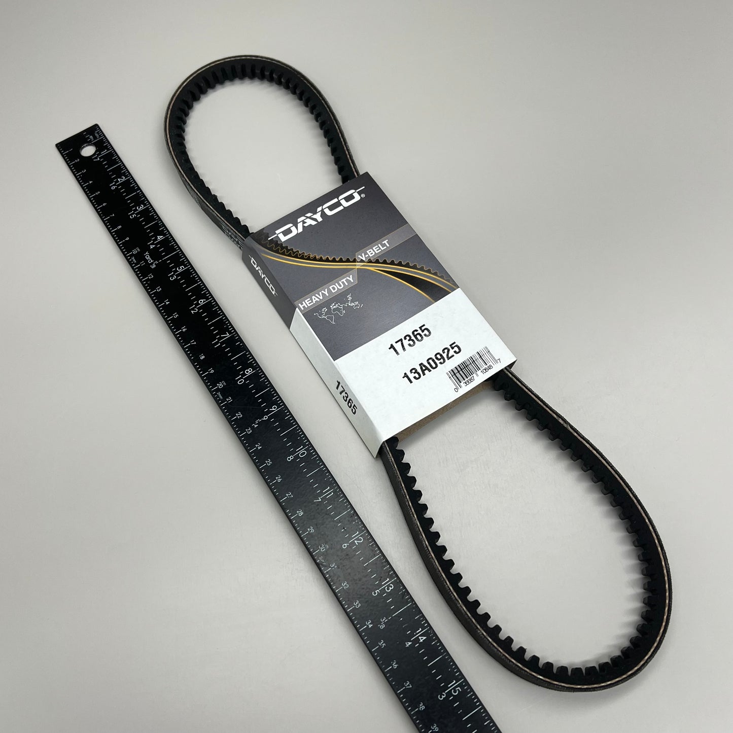 DAYCO V-Belt Top Width .53", Effective Length 36.50", 36 Degree Angle 17365