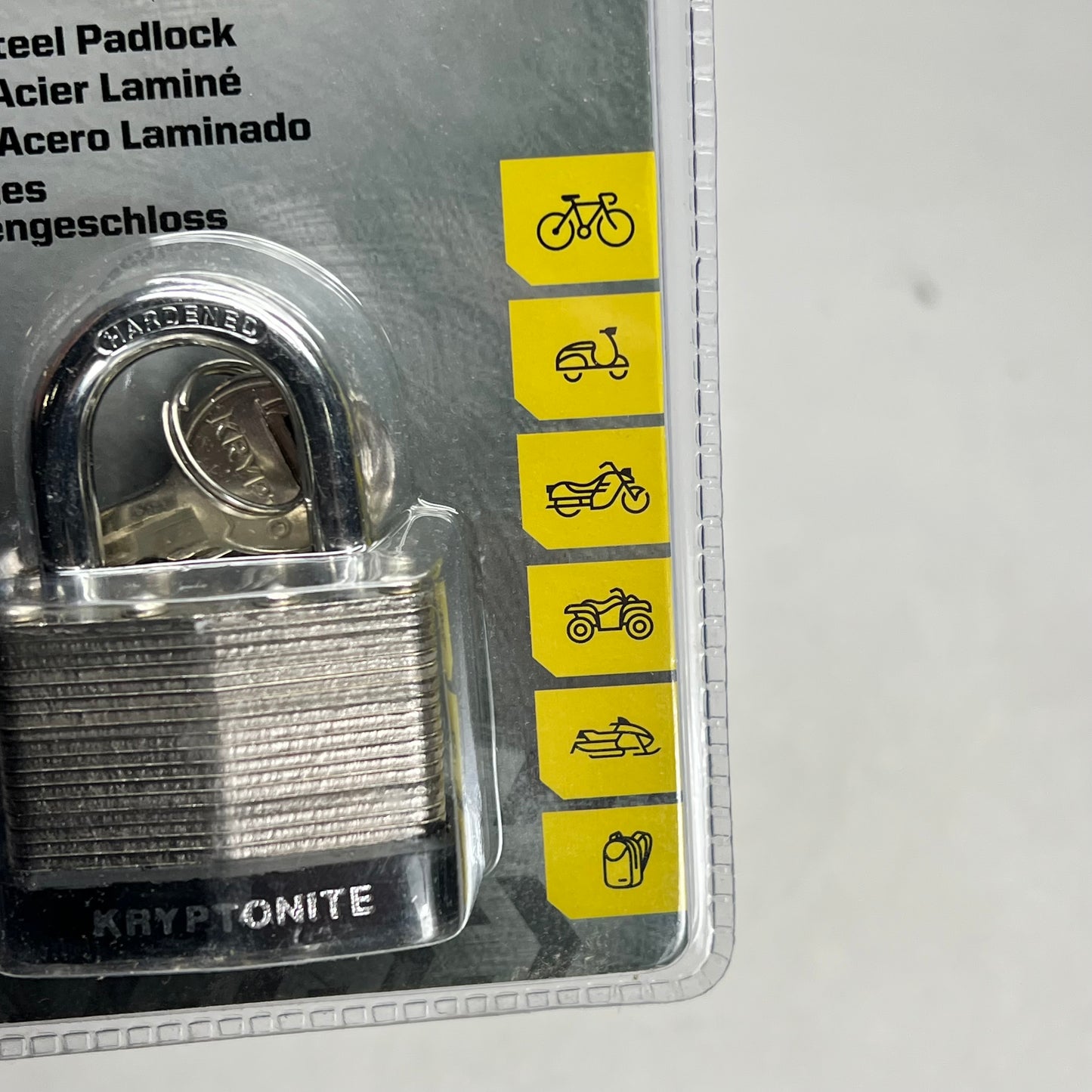 KRYPTONITE (2 PACK) Laminated Steel Padlock  1 3/4" (45MM) Chrome/Black