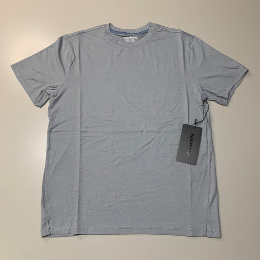 NATHAN Dash Tee Short Sleeve Shirt Monument Grey Stripe SZ S NS50920-80130-S