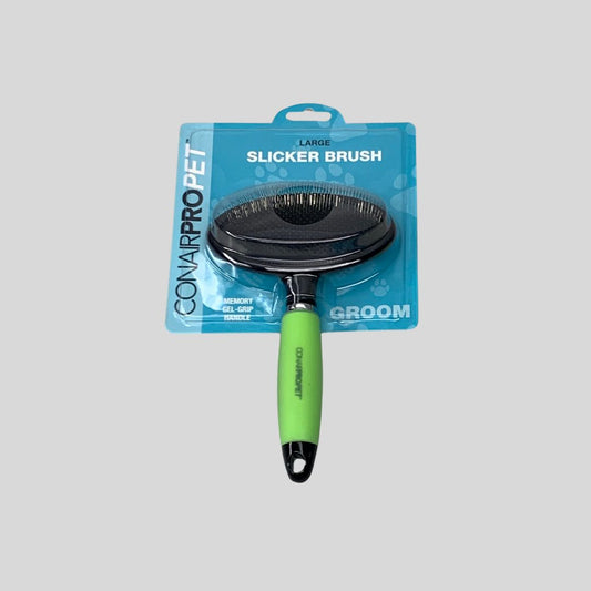 CONAIRPRO PET Large Slicker Brush Gel-Grip Handle Green PGFSLG-320B