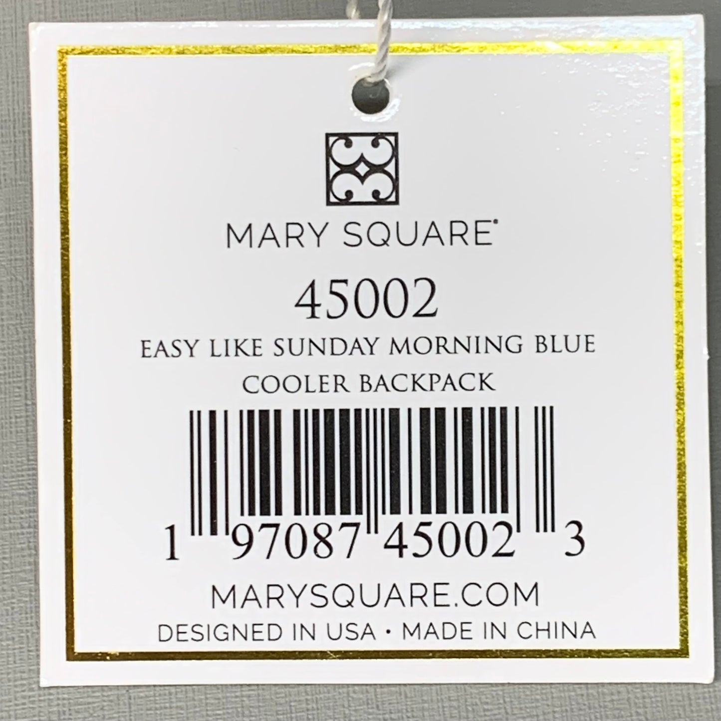 MARY SQUARE Cooler Backpack Leak Resistant Easy Like Sunday Morning Blue 45002