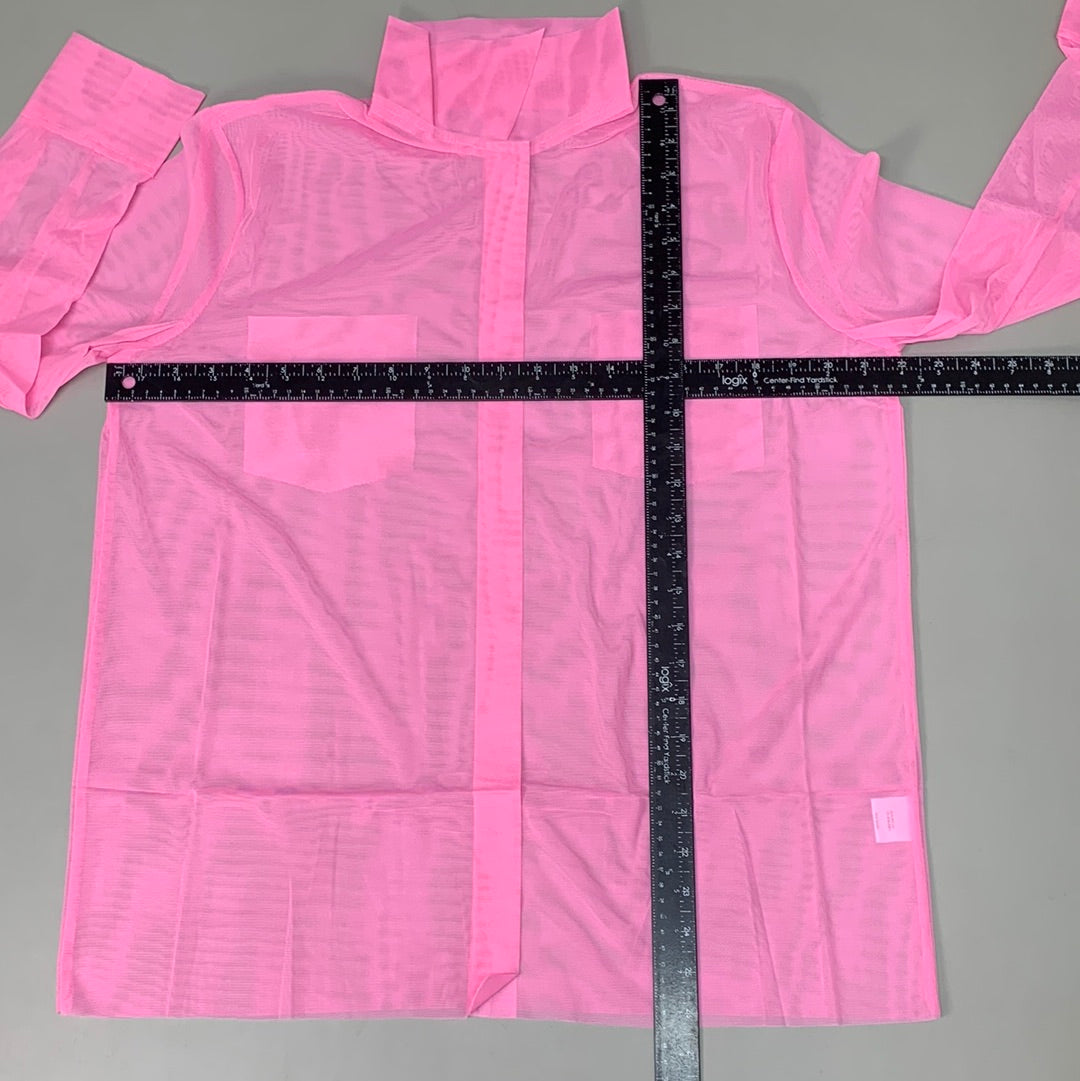 NORMA KAMALI Nk Shirt w/ Faux Pockets Sz M/38 Candy Pink ST1236MS963966