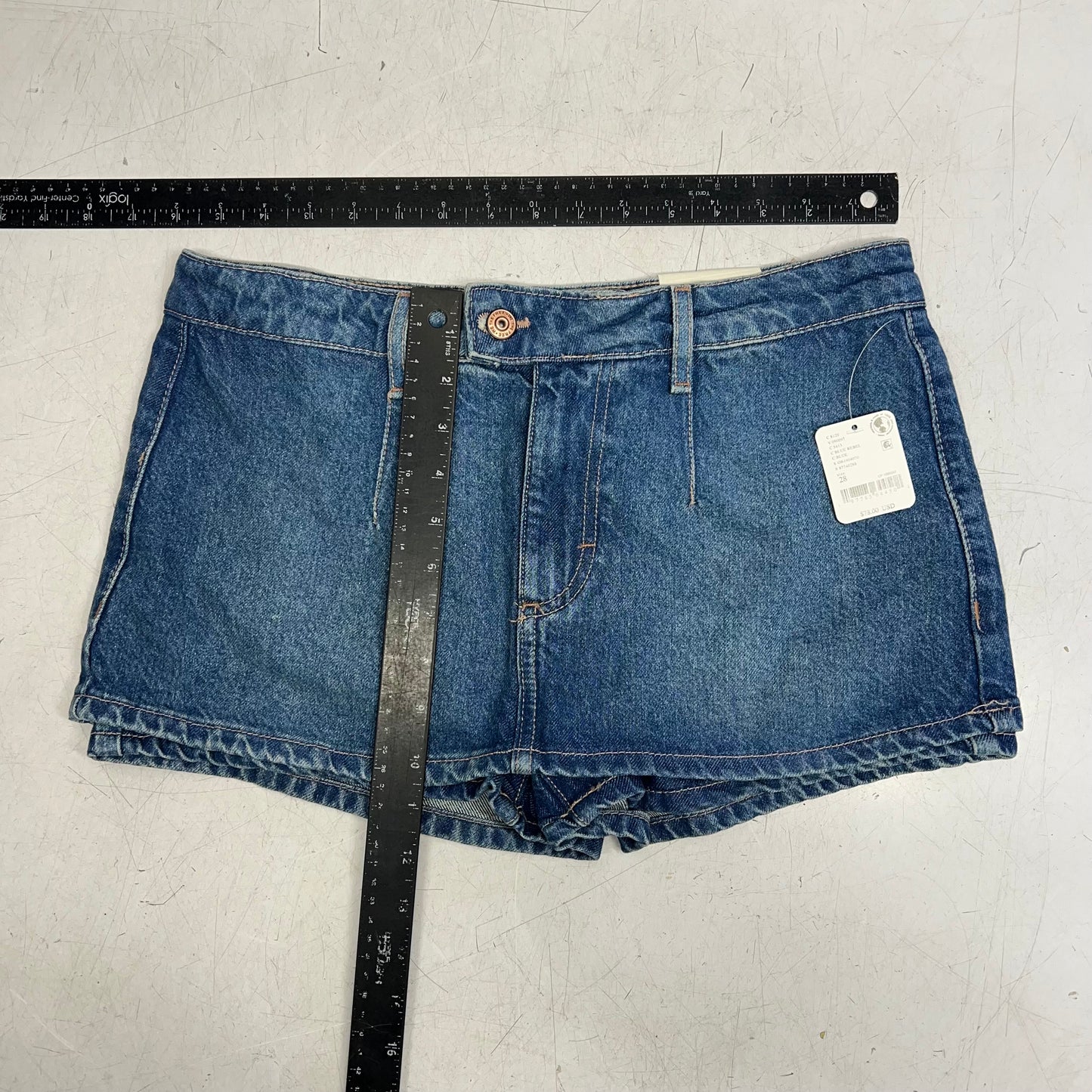 FREE PEOPLE  Gallivanting Peekaboo Skort Women's Sz 28 Blue Rebel OB1904070