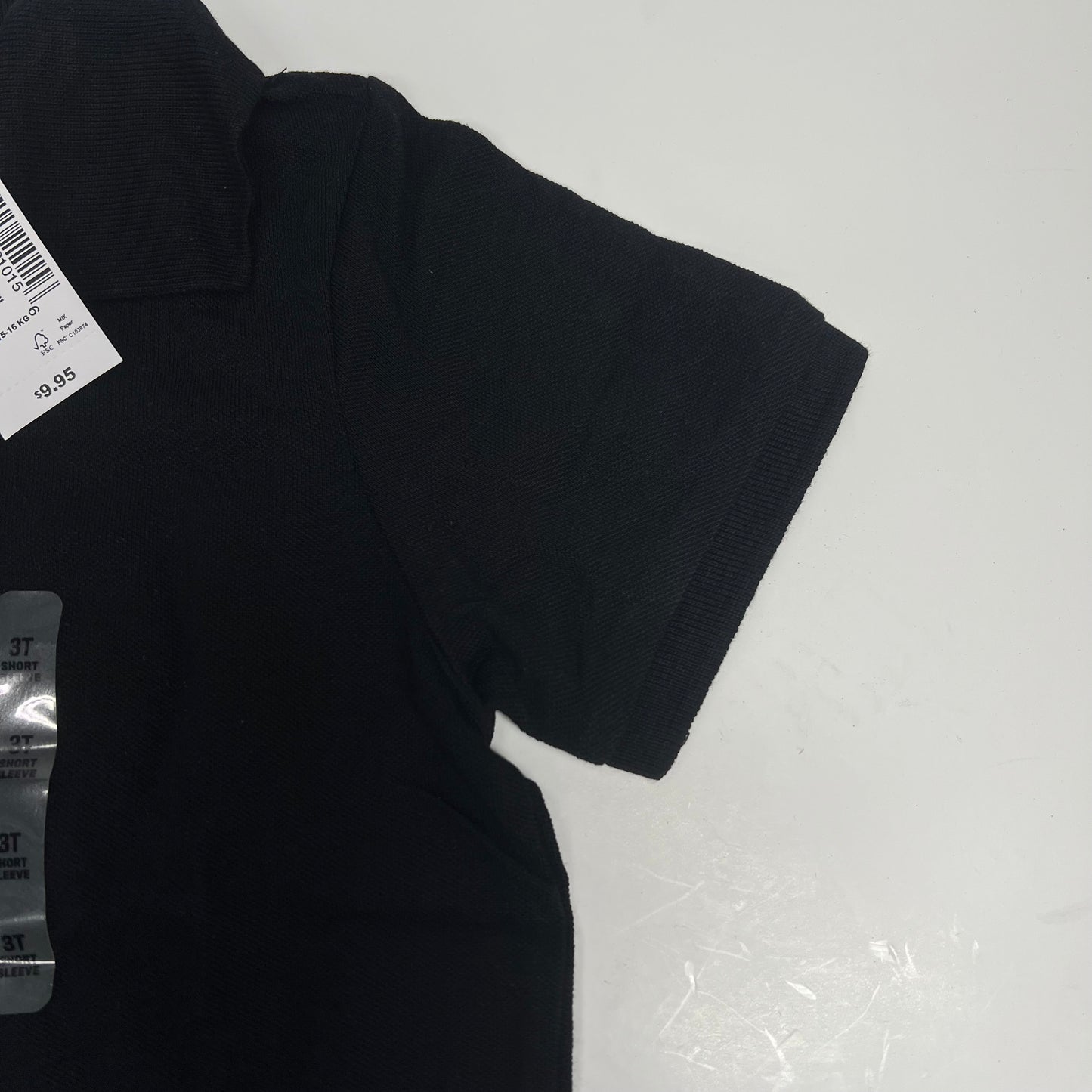 THE CHILDRENS PLACE (4 PACK) Uniform Soft Pique Polo Shirt Boy's sz 3T Black