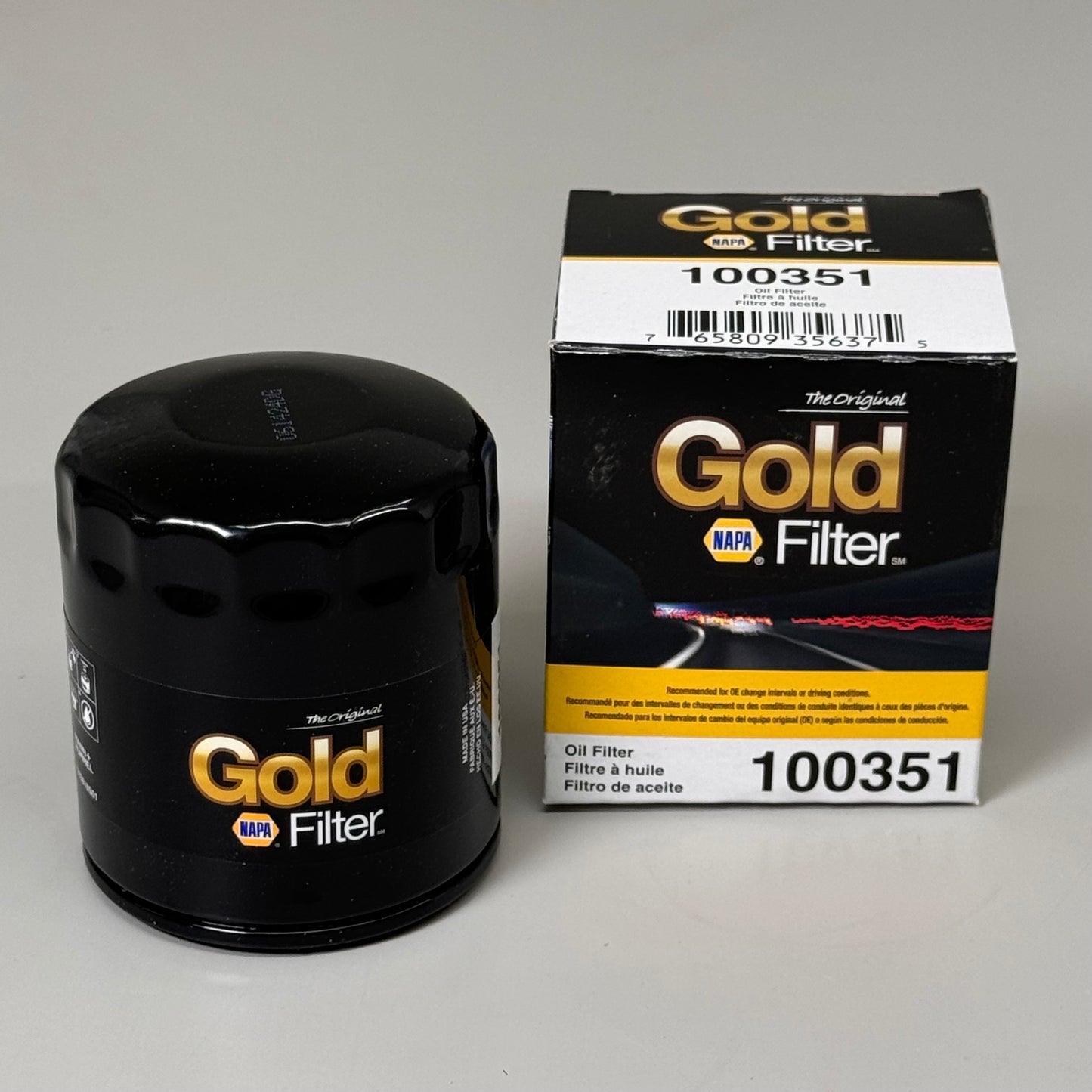 NAPA(2 PACK) The Original Gold Oil Filter Cellulose Material 1"-16 Thread 100357