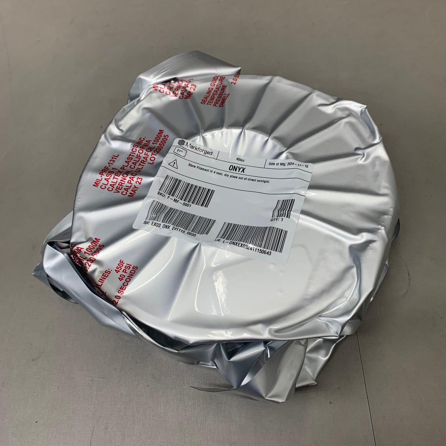 MARKFORGED Onyx 3D Printer Filament Spool 800cc F-MF-0001