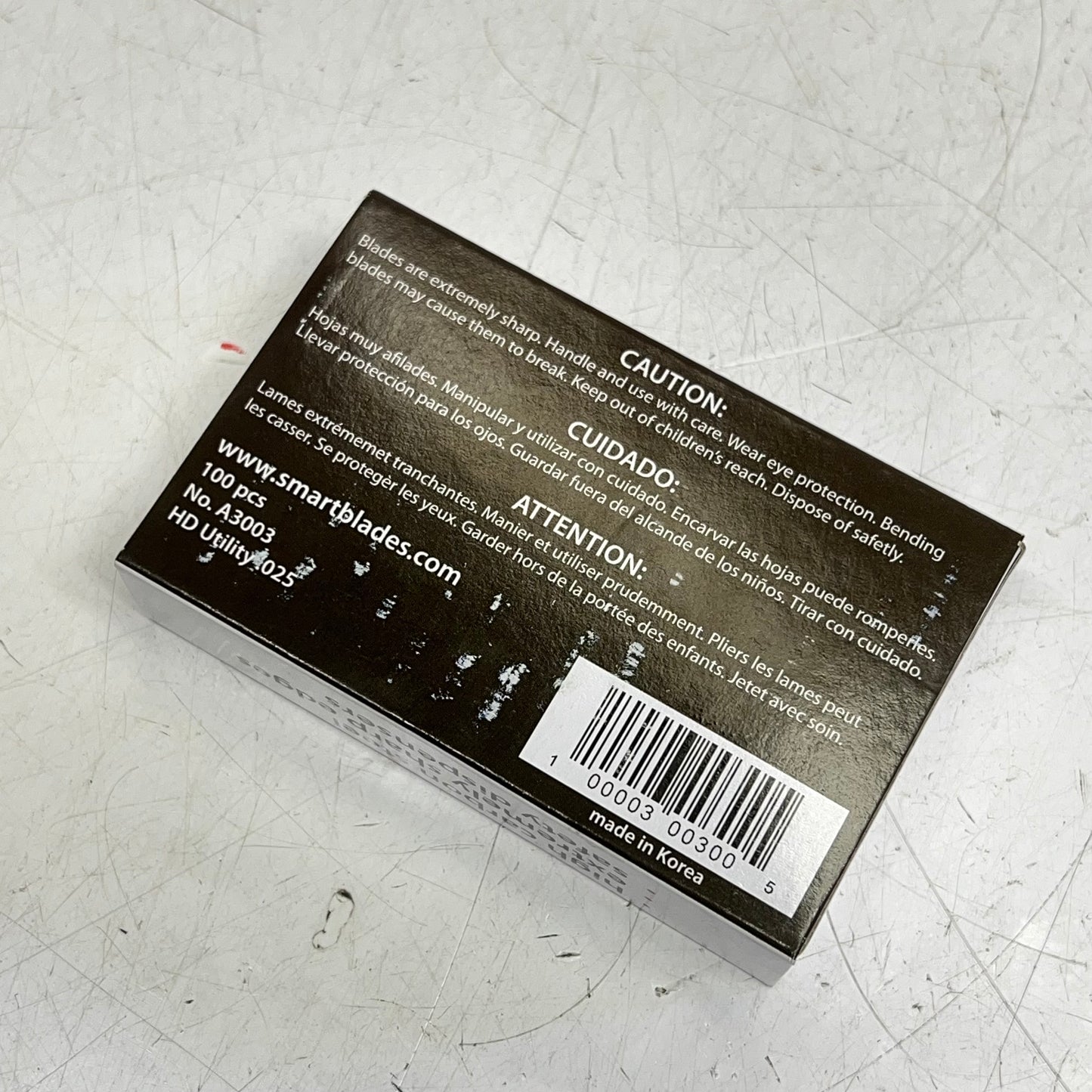 SMART BLADES (2 PACK, 100 EACH) Safe Dispensing Hd Utility Blades .025 A3003