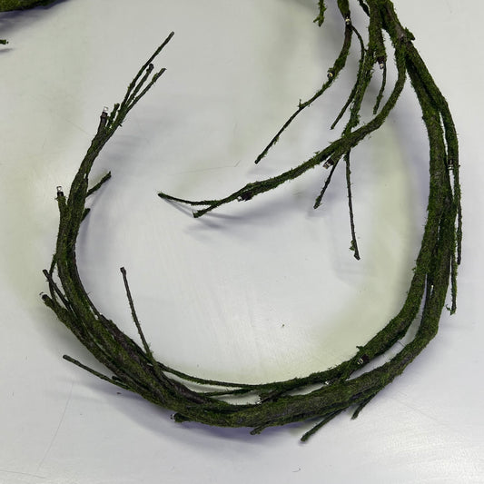 RAZ IMPORTS Lighted Mossy Garland Decoration W/ 48 White Lights 6' G4400906