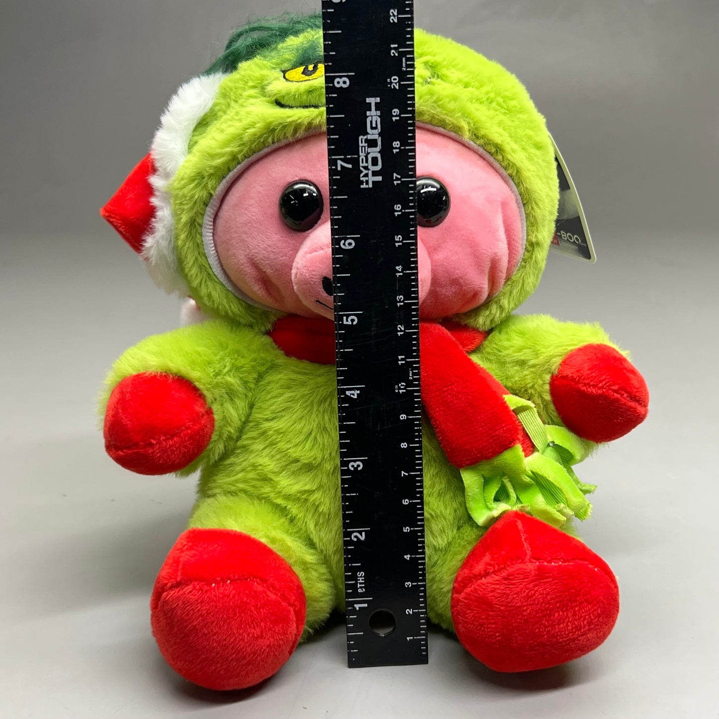 PEEK A BOO TOYS Pig / Grinch Stuffed Animal Green/ Pink XMASDIS30