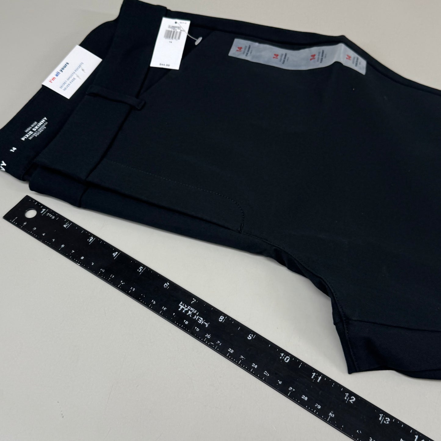 OLD NAVY High Waisted Pixie Skinny Ankle Pants Women's Sz 14 Black 3139011958